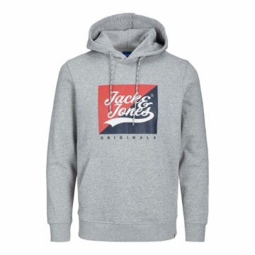 Vīriešu Sporta Krekls ar Kapuci JORBECKS Jack & Jones 12219571 Pelēks