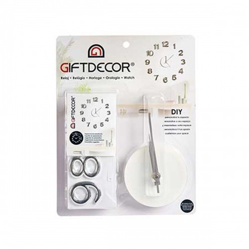 Gift Decor Настенное часы Серебристый Белый Наклейка ABS Резина Eva (Ø 35 cm) (6 штук) image 2