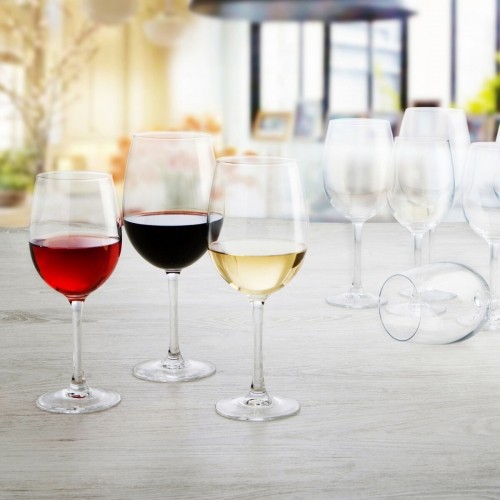 Bigbuy Home Vīna glāze Ebro Caurspīdīgs Stikls (470 ml) (6 gb.) image 2