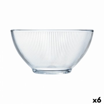 чаша Luminarc Stripy Завтрак Прозрачный Cтекло (500 ml) (6 штук)