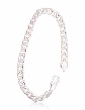 Серебряная цепочка Картье 7 мм #2400139-bracelet, Серебро 925°, длина: 21 см, 22 гр.