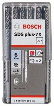 Bosch Triecienurbis SDS plus-7X 6x50x115mm, 30 gab.