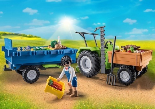 Playmobil Set Country 71249 Harvester Tractor with Trailer image 5