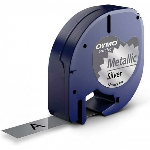 Laminēta lente iekārtu marķēšanai Dymo 91208 LetraTag® Melns Sudrabs 12 mm (10 gb.) image 3
