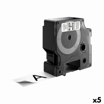 Laminēta lente iekārtu marķēšanai Dymo D1 53713 24 mm LabelManager™ Melns Balts (5 gb.)
