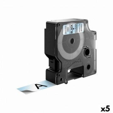 Laminēta lente iekārtu marķēšanai Dymo D1 45800 LabelManager™ Melns Caurspīdīgs 19 mm (5 gb.)