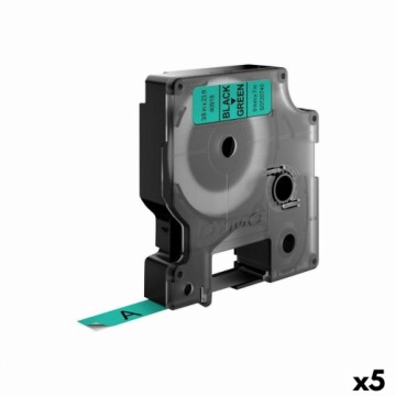 Laminēta lente iekārtu marķēšanai Dymo D1 40919 LabelManager™ Melns Zaļš 9 mm (5 gb.)