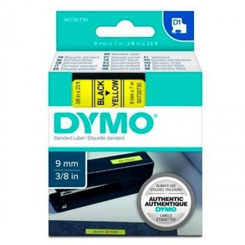 Laminēta lente iekārtu marķēšanai Dymo D1 40918 LabelManager™ Melns Dzeltens 9 mm (5 gb.) image 3
