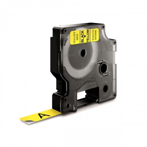 Laminēta lente iekārtu marķēšanai Dymo D1 45018 LabelManager™ Dzeltens 12 mm Melns (5 gb.) image 2