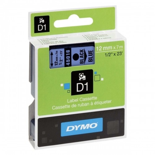 Laminēta lente iekārtu marķēšanai Dymo D1 45016 LabelManager™ Zils 12 mm Melns (5 gb.) image 3