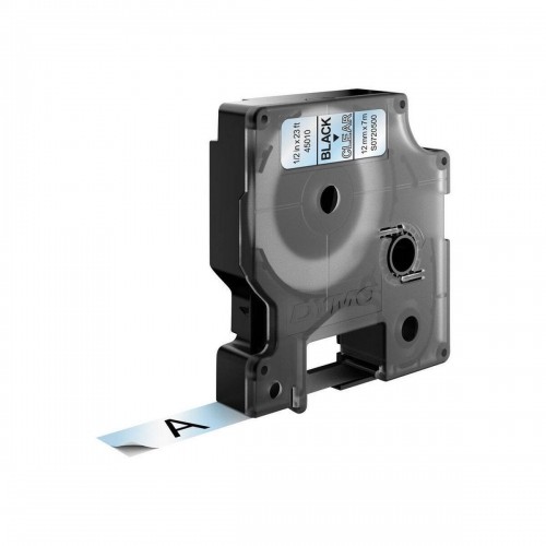 Laminēta lente iekārtu marķēšanai Dymo D1 45010 LabelManager™ Caurspīdīgs 12 mm Melns (5 gb.) image 2