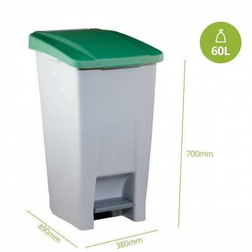 Atkārtoti Pārstrādājamo Atkritumu Tvertne Denox Zaļš 60 L (38 x 49 x 70 cm) image 2