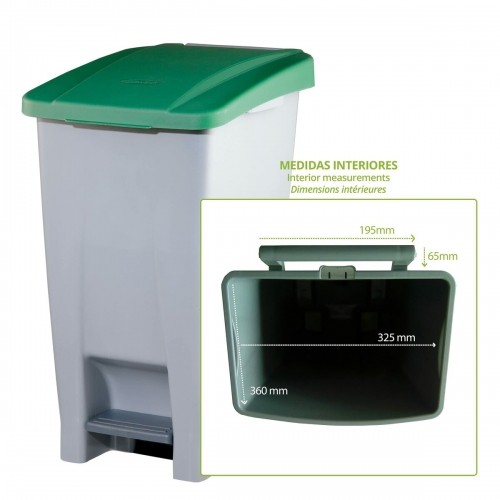 Atkārtoti Pārstrādājamo Atkritumu Tvertne Denox Zaļš 60 L (38 x 49 x 70 cm) image 5