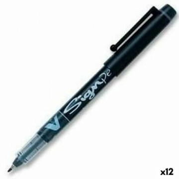 Šķidrās tintes pildspalva Pilot V-Sign Melns 0,6 mm (12 gb.)