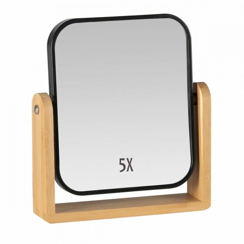 Spogulis Ar Montāžas Kronšteinu Andrea House Melns Matt 18 x 4,5 x 20 cm Bambuss image 1