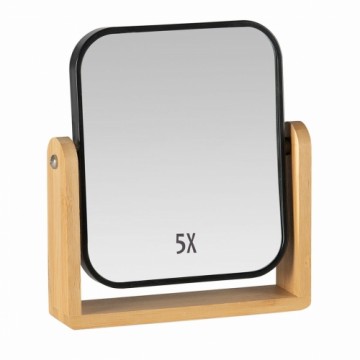 Spogulis Ar Montāžas Kronšteinu Andrea House Melns Matt 18 x 4,5 x 20 cm Bambuss
