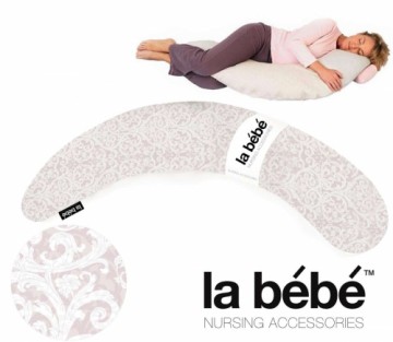 La Bebe™ Moon Maternity Pillow Art.52502 Classic Rose Liels spilvens grūtniecēm ar sintepona (bumbiņsintepons) pildījums (īpaši mīksts un kluss),195cm