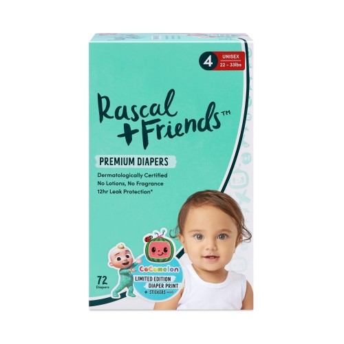 Rascal And Friends RASCAL + FRIENDS Diaper, 4 size, 72pcs, 93618 image 5