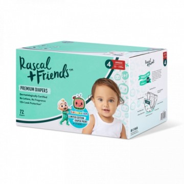 Rascal And Friends RASCAL + FRIENDS Diaper, 4 size, 72pcs, 93618