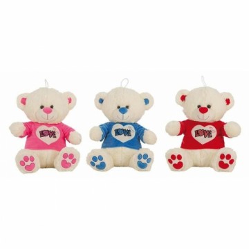 Bigbuy Fun Rotaļu Lācītis Love Bēšs Purpurīns t-krekls 50 cm