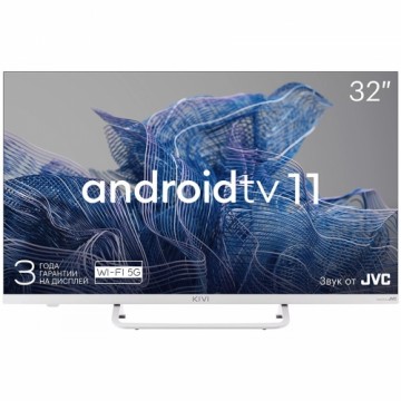 Kivi 32', FHD, Android TV 11, White, 1920x1080, 60 Hz, Sound by JVC, 2x8W, 27 kWh/1000h , BT5.1, HDMI ports 3, 24 months