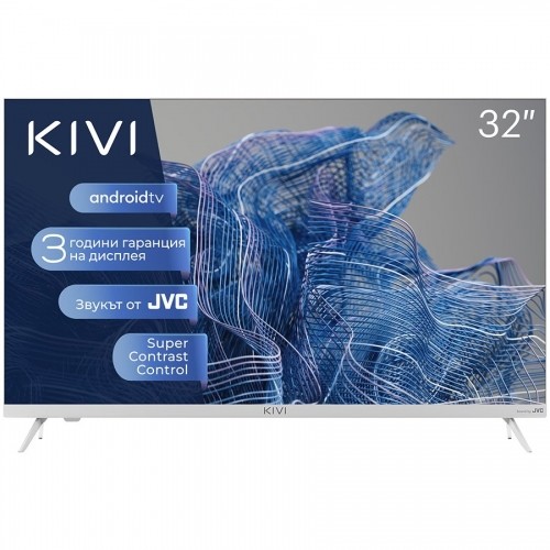 Kivi 32', HD, Google Android TV, White, 1366x768, 60 Hz, Sound by JVC, 2x8W, 33 kWh/1000h , BT5, HDMI ports 3, 24 months image 1