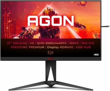 AOC AGON AG275QXN/EU - 27 - LED - QHD, HDR, Adaptive-Sync, 165Hz panel, black/red