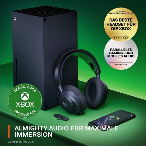 SteelSeries Arctis Nova 7X, gaming headset (black/green, USB-C, Bluetooth) image 3