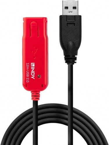 Lindy USB 2.0 Active Extension Cable Pro (black/red, 12 meters) image 2