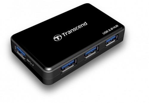 Transcend 4-Port USB 3.0 Hub black image 1