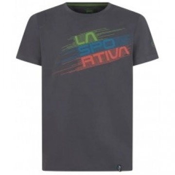 La Sportiva Krekls STRIPE Evo T-Shirt M S Carbon/Kale