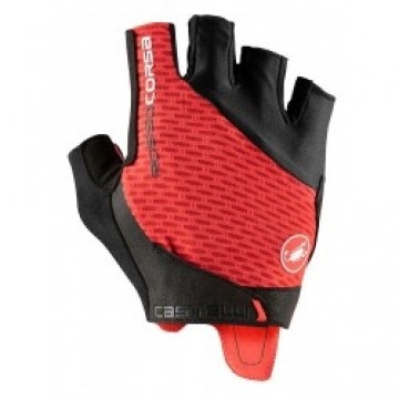 Castelli Velo īsie cimdi ROSSO CORSA PRO V Glove L Red