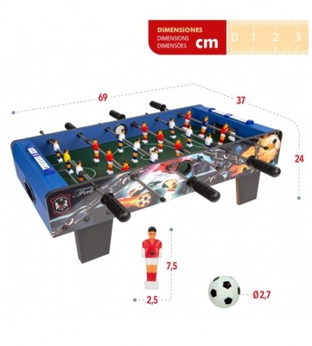 Color Baby Galda spēle Koka galda futbols  69x37x24cm 6+ CB43312 image 1