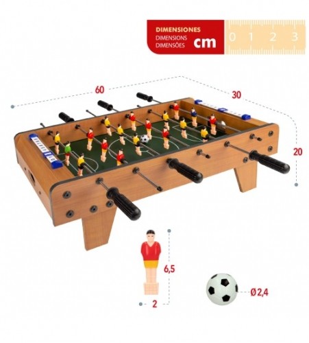 Color Baby Galda spēle Koka galda futbols 60x30x20 cm 6+ CB43310 image 1