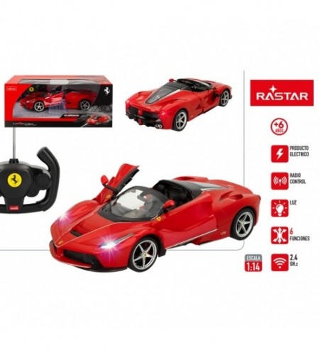 Rastar Radiovadāmā mašīna Ferrari Laferar 1:14 6 virz., lukturi, durvji, baterijas, 6+ CB41270 image 1