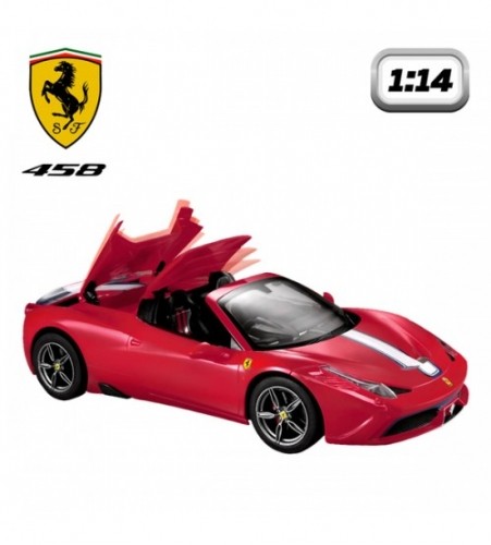 Rastar Radiovadāmā mašīna Ferrari 458 1:14 6 virz., lukturi, jumts, baterijas, 6+ CB41219 image 1