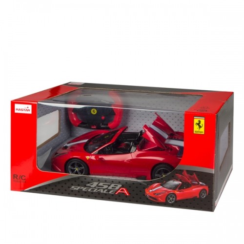 Rastar Radiovadāmā mašīna Ferrari 458 1:14 6 virz., lukturi, jumts, baterijas, 6+ CB41219 image 2