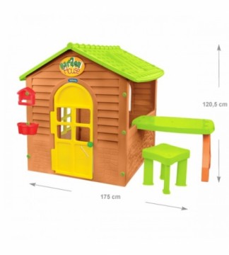 Mochtoys Детский домик садовый со столом и стулом 122x175x120,5 cm 12240