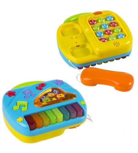 Playgo Музыкальная игрушка фортепиано и телефон со звуками и светом с 12 мес. CB42006 image 1