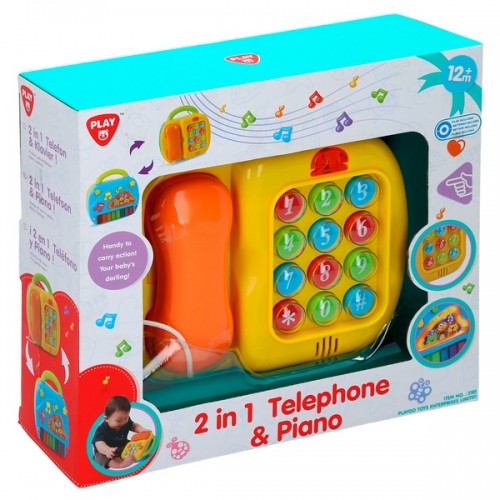 Playgo Музыкальная игрушка фортепиано и телефон со звуками и светом с 12 мес. CB42006 image 4