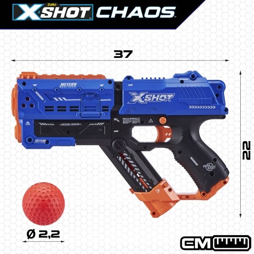 Pistole ar porol. bumbiņām līdz 30 m X-Shot Chaos Meteor ZURU 14 g+ CB46274 image 3