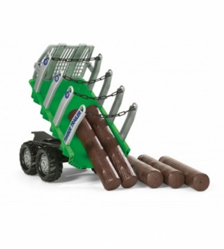 Rolly Toys Piekabe traktoriem ar balķiem rollyTimber Trailer 122158 Vācija