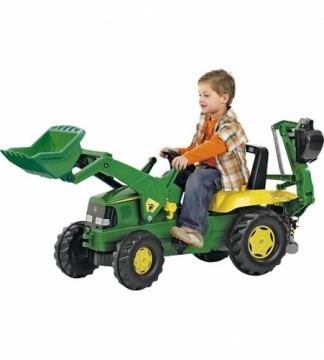 Rolly Toys Pedāļu traktors ar diviem kausiem rollyJunior John Deere (3-8 gadiem) 811076