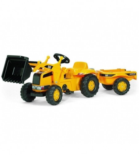 Rolly Toys Pedāļu traktors ar kausu  un piekabi Rolly Kid CAT 023288  (2,5-5 gadiem) Vācija image 1