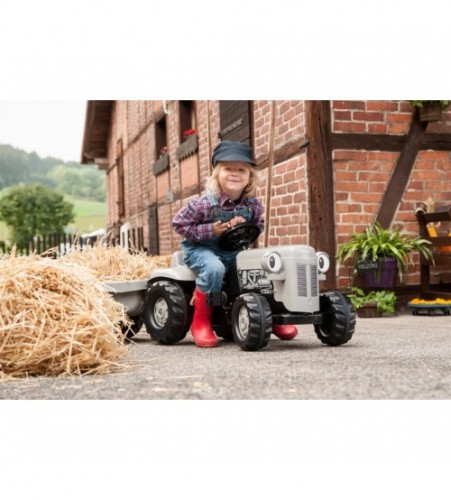 Rolly Toys Bērnu traktors ar pedāļiem ar piekabi 014941 KID Little Grey Fergie (2,5-5 gadiem) Vācija image 1