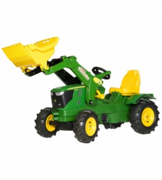 Rolly Toys Traktors ar pedāļiem ar kausu (piep.riteņ)  rollyFarmtrac John Deere 6210R (3 - 8 gadiem ) Vācija 611102