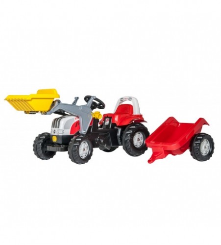 Rolly Toys Bērnu traktors ar pedāļiem rollyKid Steyr ar kausu un  piekabi  (2,5-5 gadiem) 023936 Vācija image 1