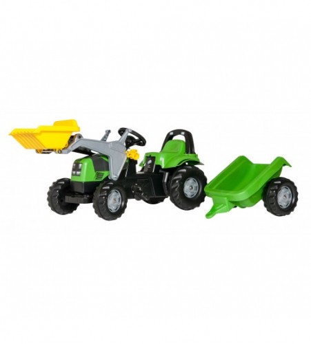 Rolly Toys Bērnu traktors ar pedāļiem rollyKid Deutz ar kausu un  piekabi  (2,5-5 gadiem) 023196 Vācija image 1