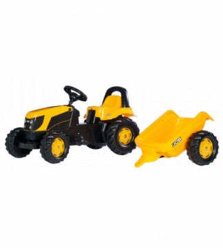 Rolly Toys Traktors ar pedāļiem un piekabi Rolly Kid JCB 012619  (2,5-5 gadiem ) Vācija
