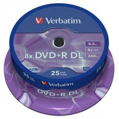 DVD-R Verbatim    25 штук 8,5 GB 8x image 1
